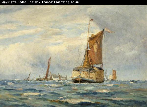 William Lionel Wyllie A Breezy Day on the Medway, Kent